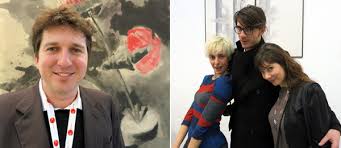 Right: Artist Gaia Carboni, critic Luca Labanca, and artist <b>Lisa Wade</b>. - article11
