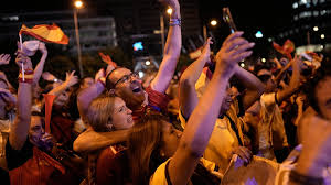 Video. Video: Spanien-Fans feiern ausgelassen nach WM-Finalsieg