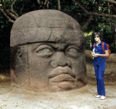 Olmec colossal head monument 1 from the La Venta site.