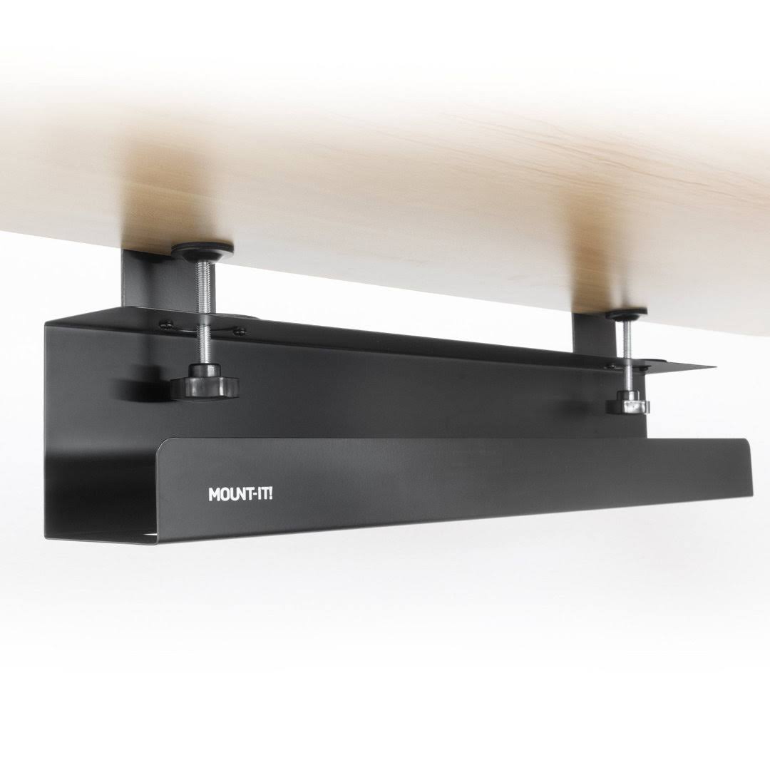 Mount-It! Clamp-on Under Desk Cable Management Tray