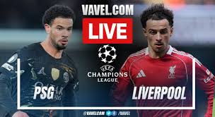 PSG vs Liverpool LIVE Score Updates in UEFA Champions League Match