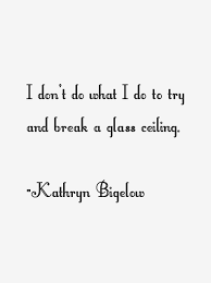 Kathryn Bigelow Quote: I Don&#39;t Do What I Do To Try And Break A via Relatably.com