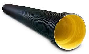 BlackMax® PP Pipe SN8 225 x 6 m RRJ Black with yellow liner