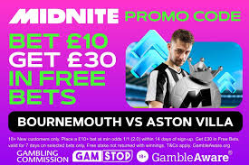 Midnite promo code: Claim £30 bonus for Bournemouth vs Aston Villa