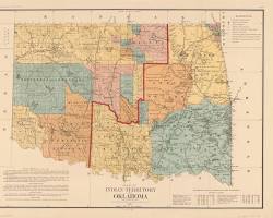 Image of Native American settlements in Indian Territory