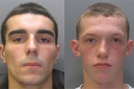Dean Phelan (left) and Alan Roberts 320. TWO gang members who stormed a house mob-handed and threatened three children at gunpoint were locked up today. - B63EC3DF-972E-4DAE-4FF12CFB805EFB59