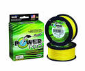 Yellow braided fishing line