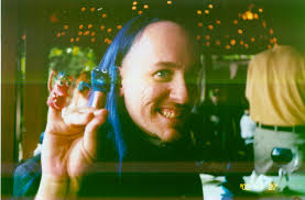 Fred Hicks, with Seth and two monster party favors, at his wedding reception in 2002. - FredMonsters