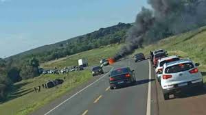Grave acidente entre dois carros mobiliza equipes na BR-277, entre Guarapuava e Candói