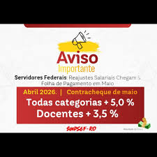 Servidores federais: reajustes salariais chegam à folha de pagamento em maio