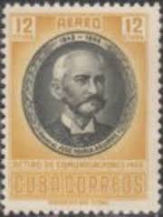 Stamp: Jose Maria Aguirre (Cuba) (Famos Poeples) Mi:CU 489