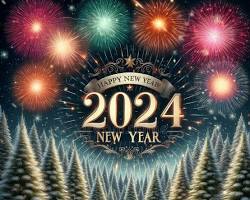 صورة غلاف فيسبوك بمناسبة راس السنة الميلادية والعام الجديد 2024