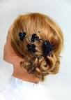 Black hair accessories for weddings