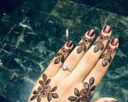 Image of Floral Arabic Mehndi Design