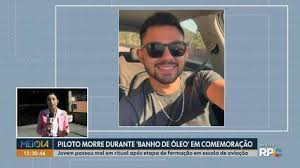 Piloto passa mal e morre após "banho de óleo" em Ponta Grossa