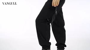 VANGULL Women's Cargo Pants Casual Outdoor Solid Color Elastic High Waisted Baggy Jogger Workout Pants with Pockets at Amazon Women's Clothing store