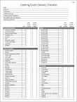 Catering checklist