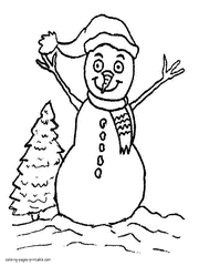Image result for coloring book snowmen