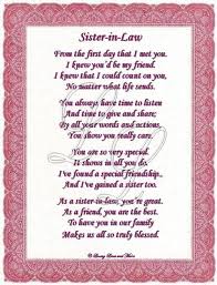 poems for from friend to sisters | My Sister In Law And Her ... via Relatably.com