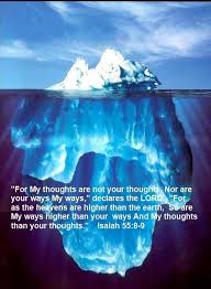 We only see the tip of the iceberg.. God sees the whole picture ... via Relatably.com