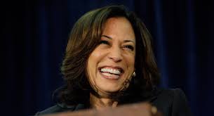 Kamala Harris laughs at a press conference. | AP Photo. There&#39;s a growing buzz among Democrats about Kamala Harris. | AP Photo Close - 101224_kamala_harris_ap_328