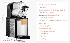 VEVOR Commercial Slushy Machine, 3L Single Tank Frozen Drink ...