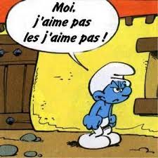 Résultat de recherche d'images pour "schtroumpf grognon"