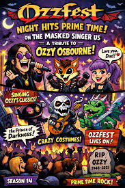 🎭🤘 OZZFEST NIGHT HITS PRIME TIME – OZZY HONOURED ON THE MASKED SINGER US 🖤🔥