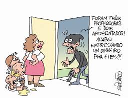 Resultado de imagem para charges professores rede publica