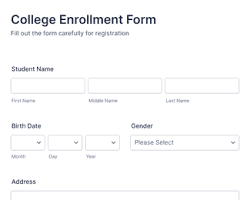 Image of enrollment form