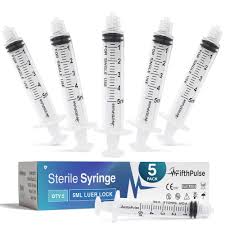 FifthPulse, Syringe, 5ml, Sterile, Individually Wrapped 5 ...