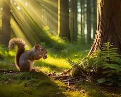 squirrel in a forestの画像