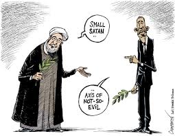 Risultati immagini per usa  iran cartoon great satan