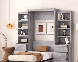 Image of Murphy bed folded up into a wall unit