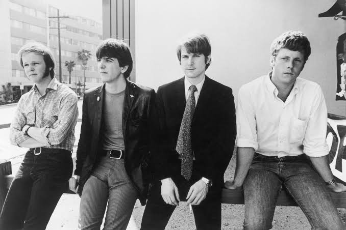 (From Left) Kevin Kelly, Gram Parsons, Roger McGuinn, Chris Hillman of the Byrds.
