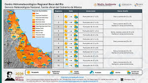 Prevén lluvias por onda tropical y vaguada, este jueves en Veracruz