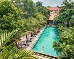 The outdoor patio at The Plantation in Phnom Penh