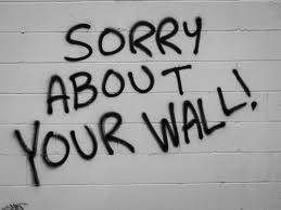 Bilderesultat for sorry about your wall graffiti