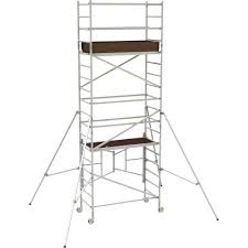Metaltech 12ft. Easy-Set Aluminum Scaffold Tower with ...