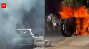 Vehicles torched, properties vandalised in Noida as salary hike protest turns violent