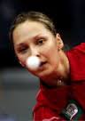 Russian Svetlana Ganina returns the ball