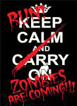 Keep calm and run zombies are coming
