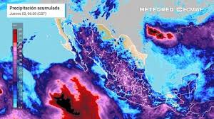 Tormentas intensas hoy martes en más de 20 entidades, acompañadas de granizo y viento, disminuyendo temperaturas