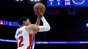 What did Tobias Harris do in the NBA playoff game for Detroit?