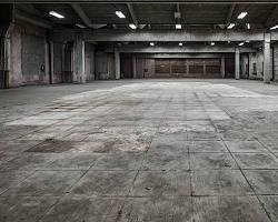 Image of empty factory floor Europe