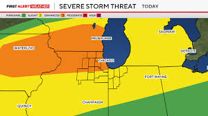 Severe weather threat approaching Chicago area on Tuesday