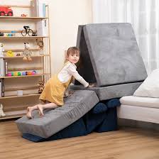Amazon.com: HAHASOLE Modular Kids Couch for Playroom, Toddler Couch Sofa Foam Playset Imaginative Furniture for Playing, Convertible Toddler Sofa for Boys and Girls : Toys & Games