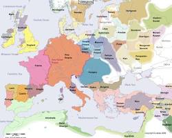 Image of Europe in 1200 AD