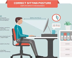 Gambar ergonomic workspace setup