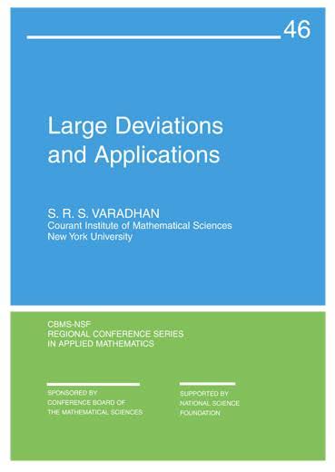 Livre : Large deviations and applications, de S.R.S. Varadhan
